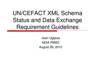 UN CEFACT XML Schema Status and Data Exchange Guidelines