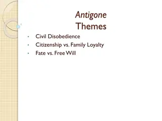 Themes in Sophocles' Antigone: Civil Disobedience, Loyalties, Fate