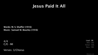 Inspiring Presentation of 'Jesus Paid It All' Hymn