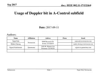 Usage of Doppler Bit in IEEE 802.11-17/1324r0 for 11ax Mid-Amble Design