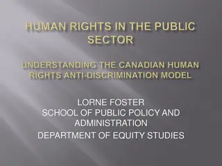 Human Rights in Canadian Policy and Administration
