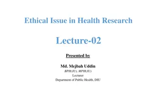 Understanding Ethical Issues in Health Research: Overview and Importance