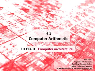 Computer Arithmetic and Operations for Embedded Systems