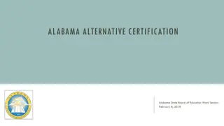 Alabama Alternative Certification Options in Education