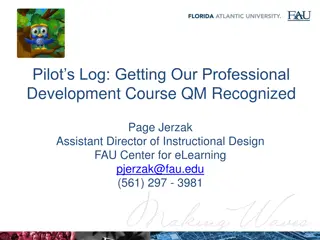 FAU Center for eLearning: Professional Development Courses & QM Recognition