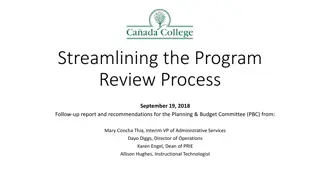 Efficient Program Review Process Recommendations