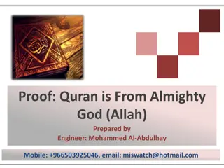 Facts About the Holy Quran and Scientific Discoveries