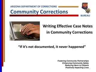 Writing Effective Case Notes in Community Corrections - Enhancing Accountability