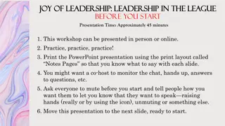 Unveiling the Leadership Beatitudes: A Workshop on Servant Leadership