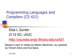 Understanding Programming Language Semantics and Compilers