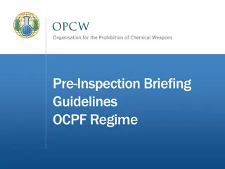 Effective Pre-Inspection Briefing Guidelines for CWC Compliance