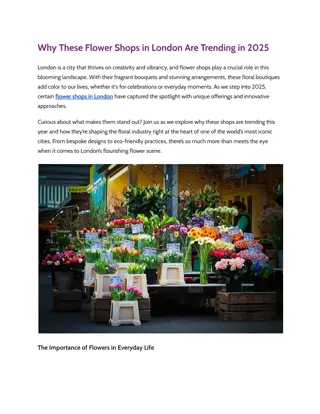 Why These Flower Shops in London Are Trending in 2025