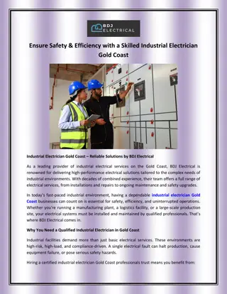 Ensure Safety & Efficiency with a Skilled Industrial Electrician Gold Coast