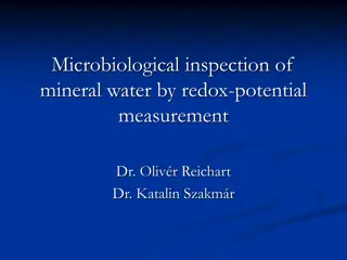 Microbiological Inspection of Mineral Water: Redox Potential Analysis