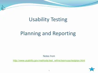 Effective Usability Testing Planning and Reporting Strategies