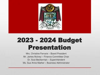 Allendale-Upper Saddle River School District Budget Overview 2023-2024