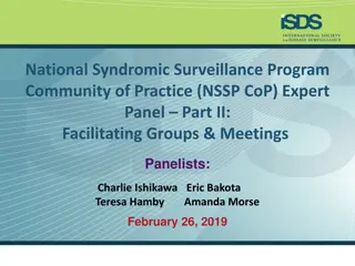 Facilitating National Syndromic Surveillance Program Community of Practice Meetings