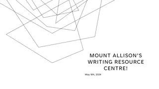 Mount Allison Writing Resource Centre - Academic Support Services