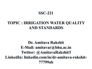 Understanding Irrigation Water Quality Criteria and Standards