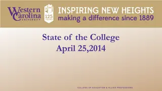 College of Education & Allied Professions - Awards and Recognitions April 25, 2014