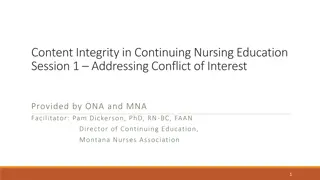 Addressing Conflict of Interest in Continuing Nursing Education - Session Insights