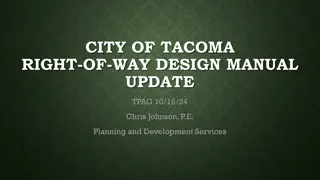 Tacoma Right-of-Way Design Manual Update Overview