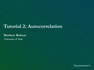 Econometrics Tutorial on Autocorrelation Analysis and Testing Models