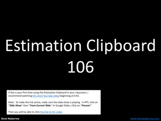 Classroom Estimation Clipboard Tips and Activities