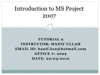 MS Project 2007 Tutorial: Sharing Project Information & Opening File Formats