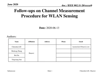 WLAN Sensing Measurement Procedure and Feedback Overview