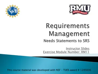 Understanding Needs Statements vs. Software Requirement Specifications (SRS)