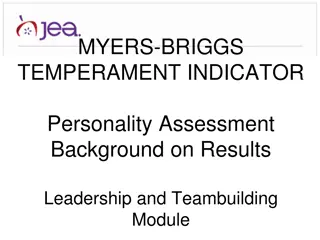 Understanding Myers-Briggs Temperament Indicator Personality Assessment