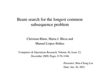 Beam Search for Longest Common Subsequence Problem Insights