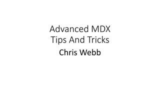 Advanced MDX Tips and Tricks by Chris Webb