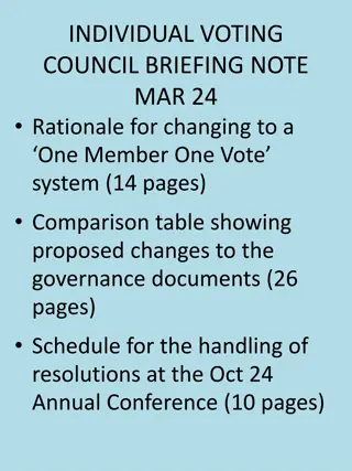 Comparison of Voting Systems in Governance Documents