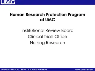 Human Research Protection Program at UMC - Clinical Trials & Nursing Research