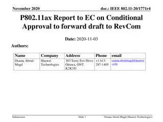 IEEE 802.11ax Report and Ballot Results Summary