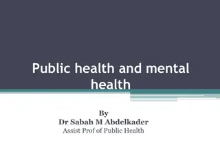 Understanding Mental Health in Public Health Context