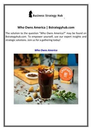 Who Owns America  Bstrategyhub.com(Business Strategy Hub)