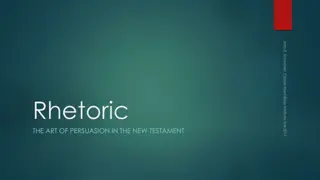 Art of Persuasion in the New Testament: A Study in Rhetoric