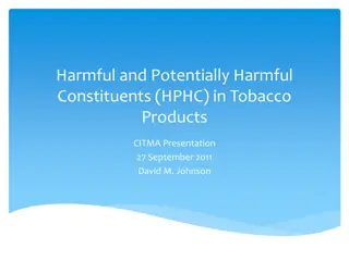 Understanding Harmful and Potentially Harmful Constituents in Tobacco Products
