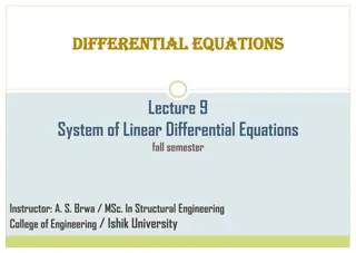 Linear Differential Equations Lecture at Ishik University