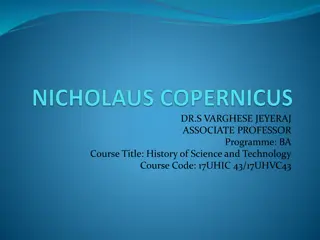 Innovative Contributions of Nicholaus Copernicus in Astronomy