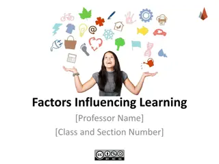 Understanding Factors Affecting Learning Process