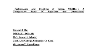 Comparative Study of MSMEs in Rajasthan and Uttarakhand