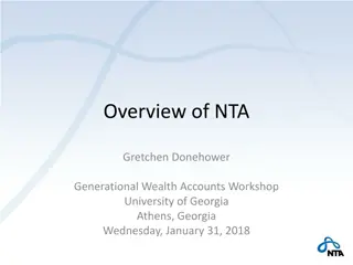 NTA Workshop on Generational Wealth Accounts and Economic Lifecycle Analysis