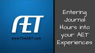 AET Journal Hours Entry Guide for Waller School Students