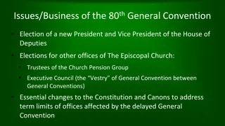 Episcopal Church General Convention 2022 Updates and Priorities