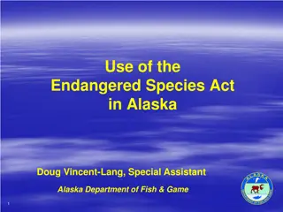 Endangered Species Act in Alaska: Listing Status and Conservation Measures