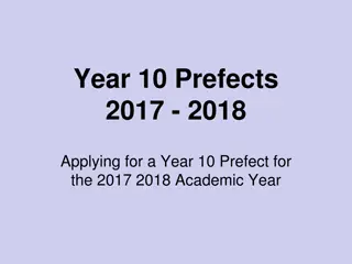 Year 10 Prefect Application Guide and Criteria